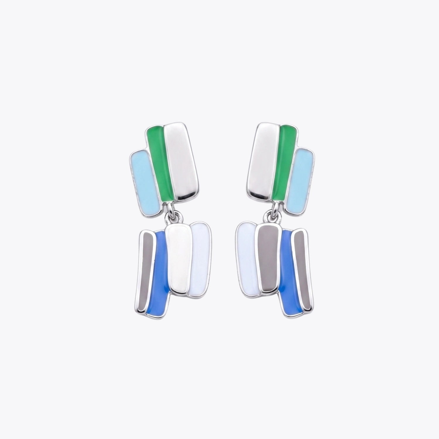 Multicolor Bar Drop Earrings image 2