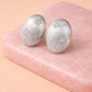 Celestial Oval Silver Stud Earrings image 0