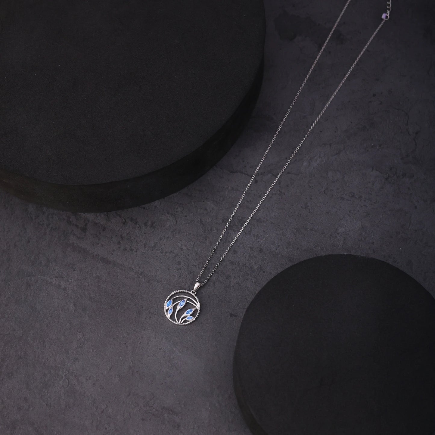Ocean Bloom Silver Pendant Necklace image 0
