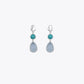 Aqua Pearl Drop Necklace &amp; Earrings Combo image 3