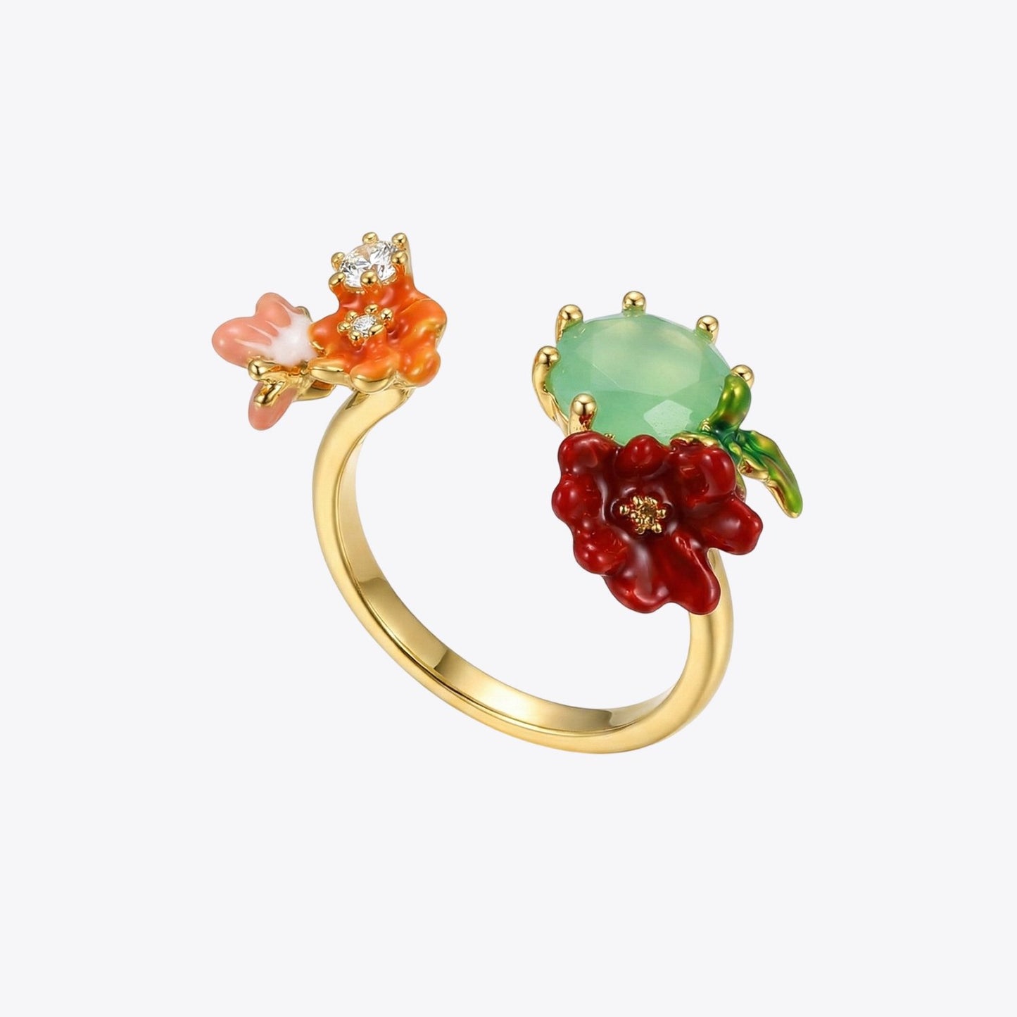 Multicolor Bloom Adjustable Ring image 2