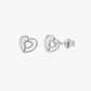 Silver Mother of Pearl Heart Stud Earrings image 2