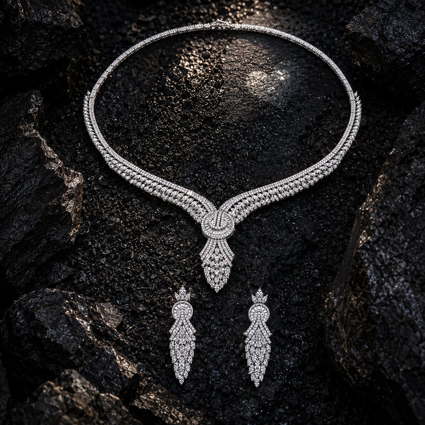Alencia Moonlit Cascade Limited Edition Necklace Set image 0