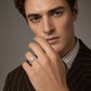 The Alencia Urban Grid Solitaire Silver Ring image 1