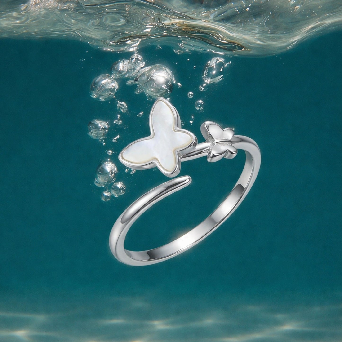 Butterfly Bloom Adjustable Ring image 0