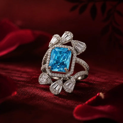 The Alencia Azure Dreamscape Radiant Cocktail Ring image 0
