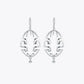 Silver Geometric Maze Drop Earrings image 2