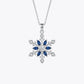 Blue Snowflake Silver Pendant Necklace image 2
