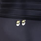 Two-Tone Oval Stud Earrings image 0
