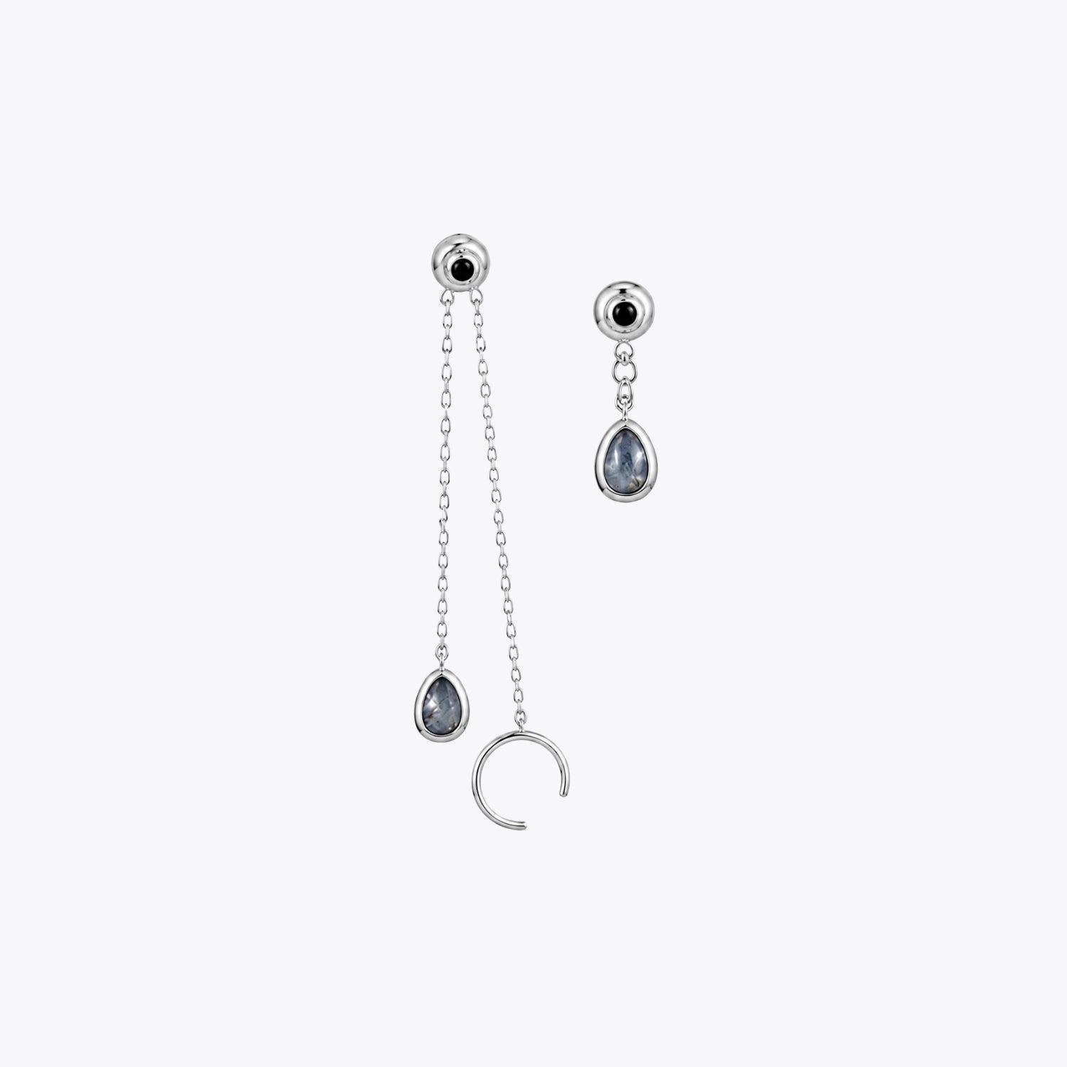 Silver Lunar Drop Jewellery Set image 4