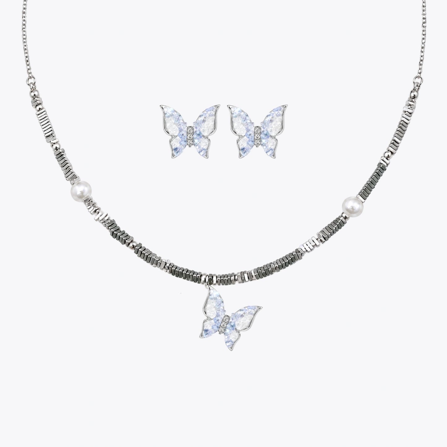 ALENCIA Azure Blossom Crystal &amp; Pearl Jewelry Set image 12