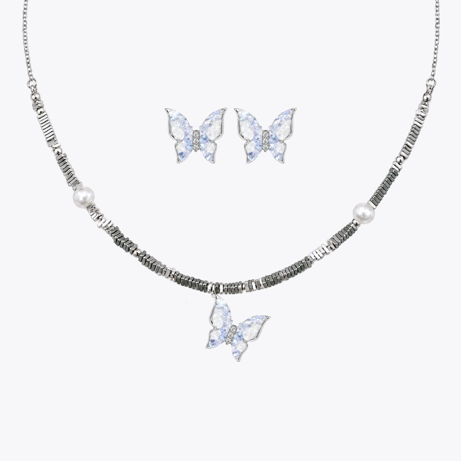 ALENCIA Azure Blossom Crystal &amp; Pearl Jewelry Set image 12