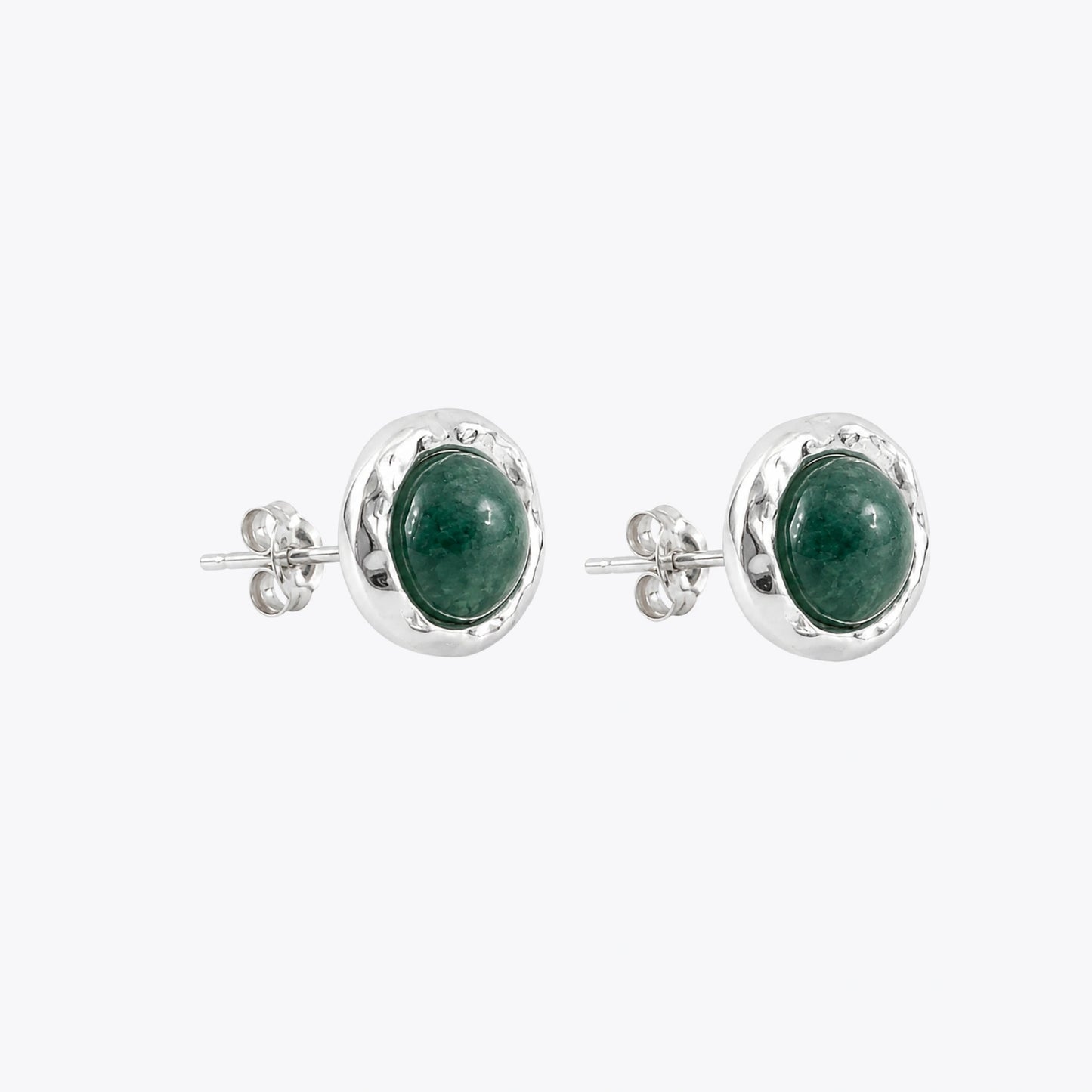 Moss Green Silver Pendant &amp; Earring Combo image 4