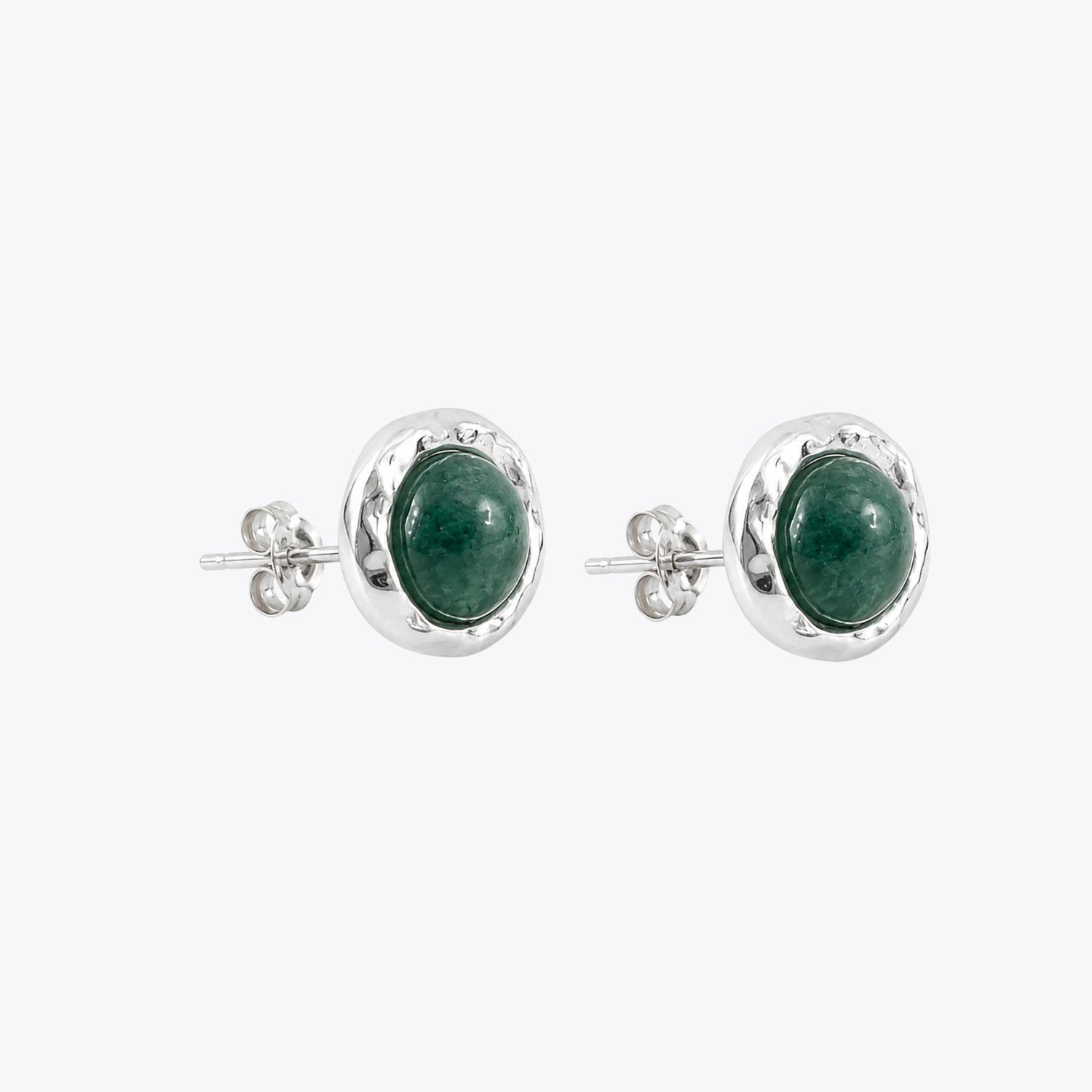 Moss Green Silver Pendant &amp; Earring Combo image 4