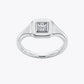 Silver Shield Solitaire Ring image 3
