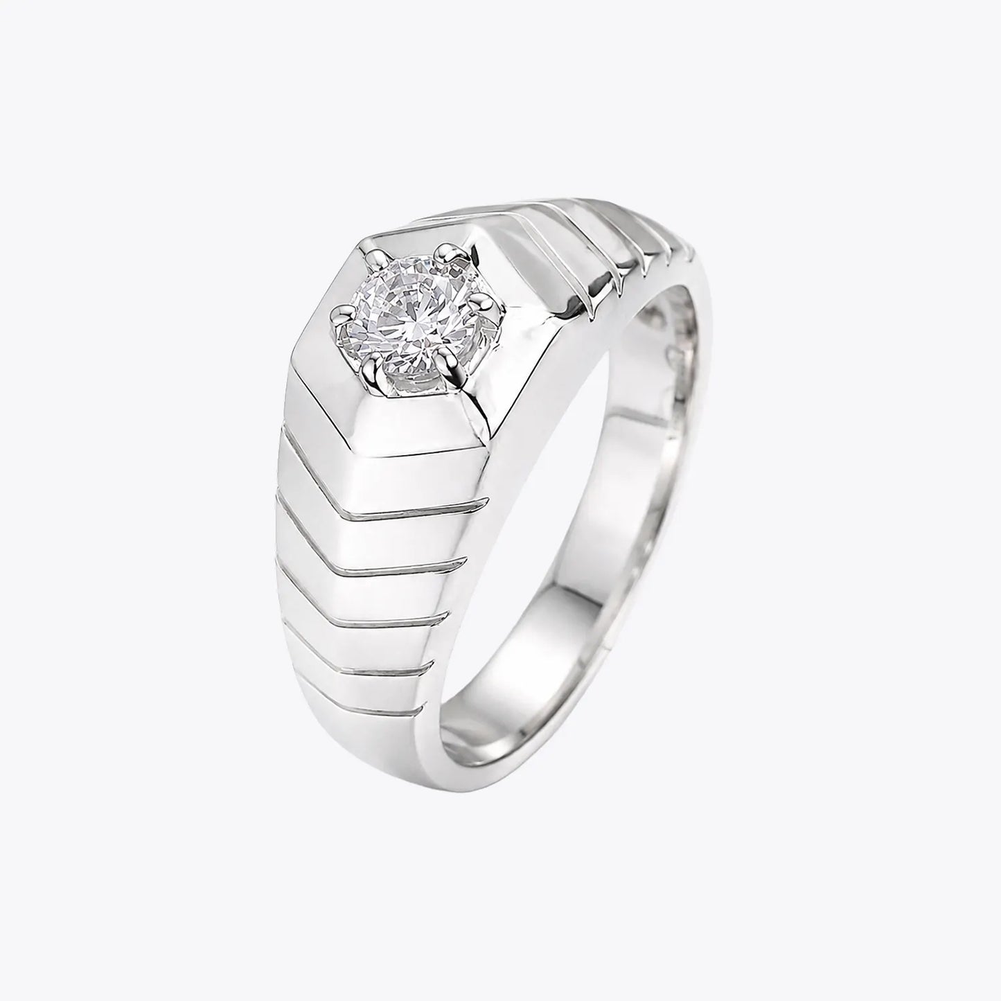 The Alencia Urban Classic Solitaire Silver Ring image 2