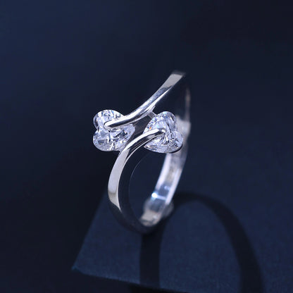 The Alencia Urban Serenade Twin Heart Bypass Ring image 0