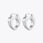 925 Silver Heart Hoop Earrings image 2