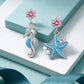 Ocean Charm Seahorse &amp; Starfish Drop Earrings image 0