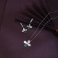 Emerald Bloom Necklace &amp; Earrings Combo image 0