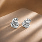 Silver Knot Stud Earrings image 0