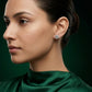 Silver Knot Stud Earrings image 1
