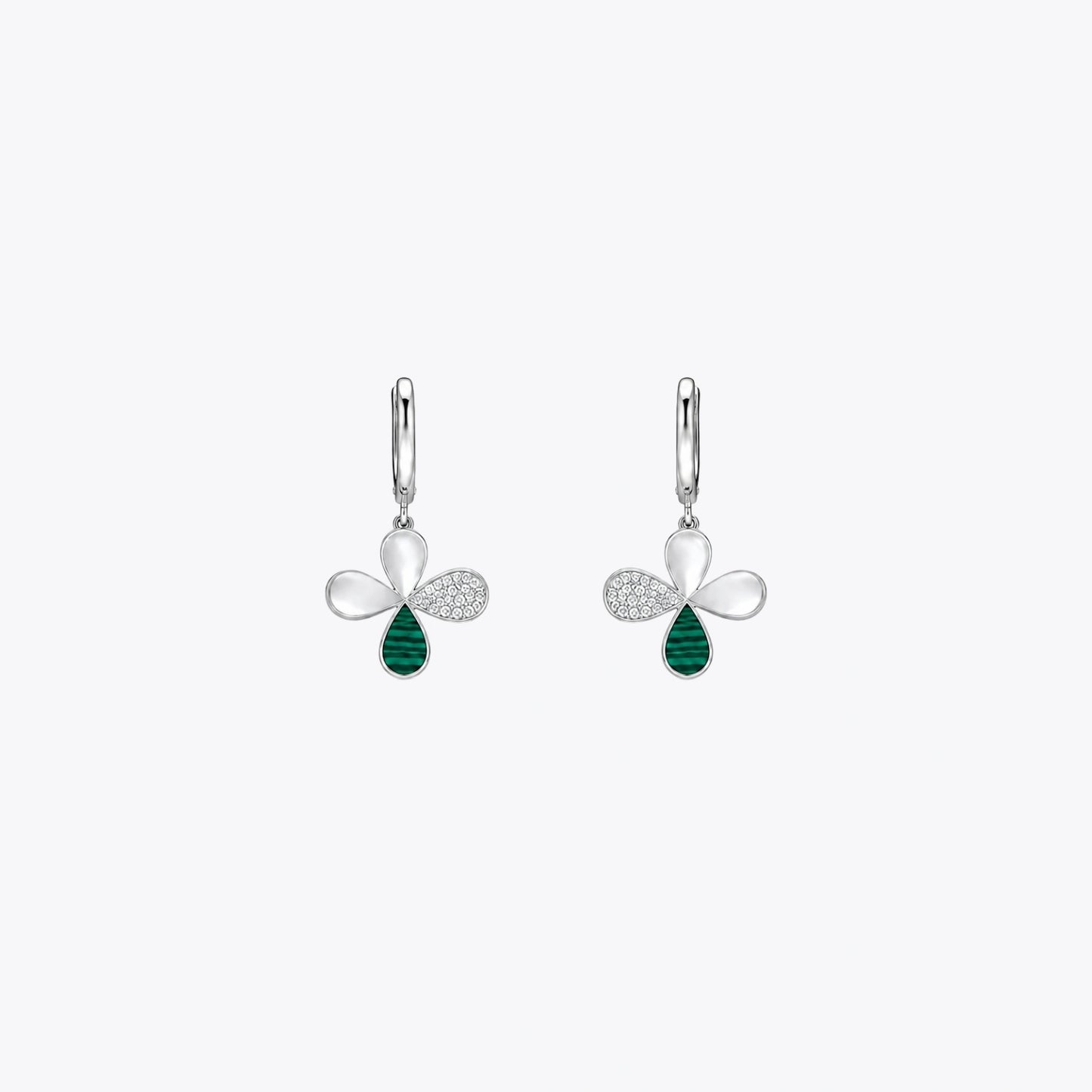 Emerald Bloom Necklace &amp; Earrings Combo image 4
