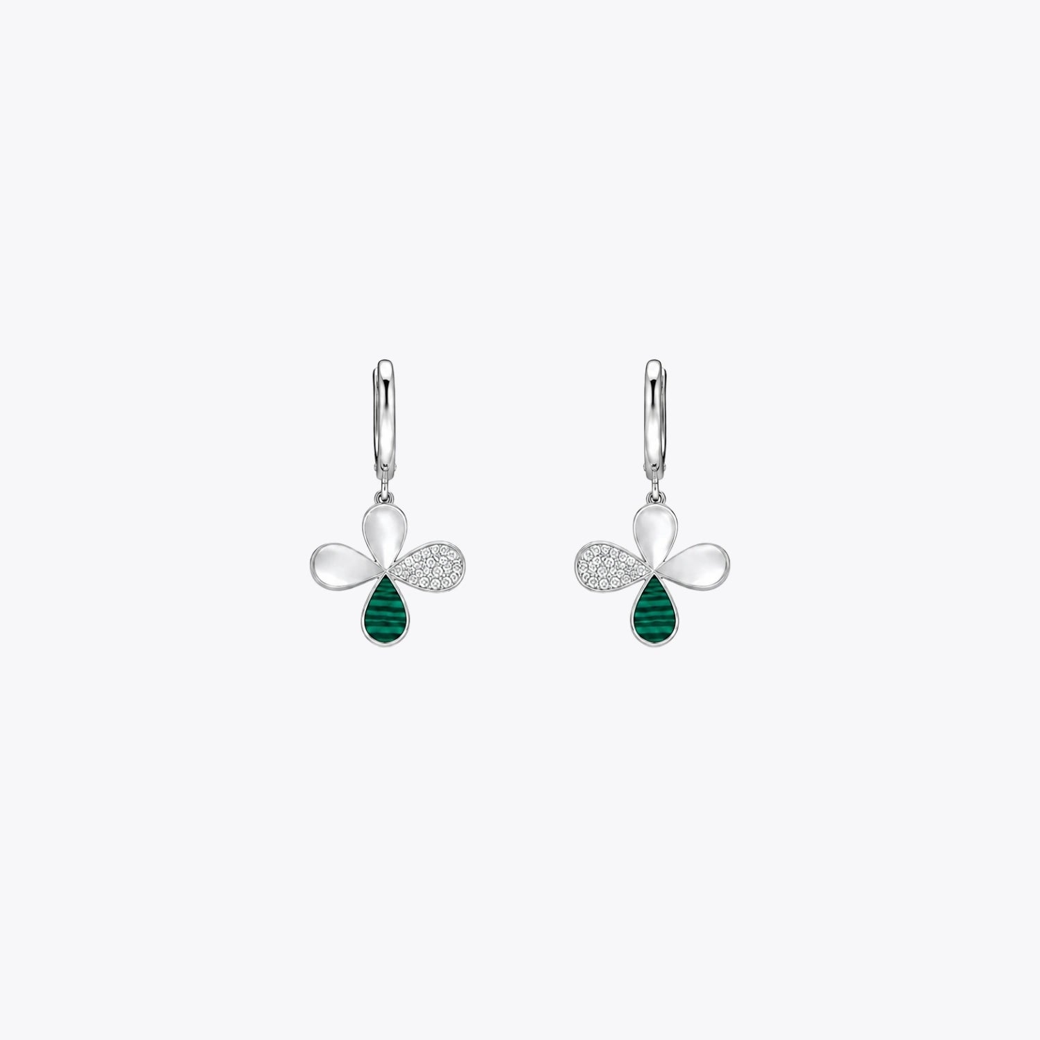Emerald Bloom Necklace &amp; Earrings Combo image 4