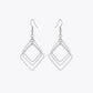 Silver Geometric Diamond Drop Earrings image 2