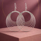 Silver Multi-Layer Hoop Drop Earrings image 0