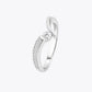 The Alencia Urban Serenade Textured Bypass Solitaire Ring image 2