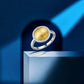 Golden Halo Textured Ring image 0
