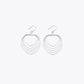 Layered Fan Silver Drop Earrings image 2