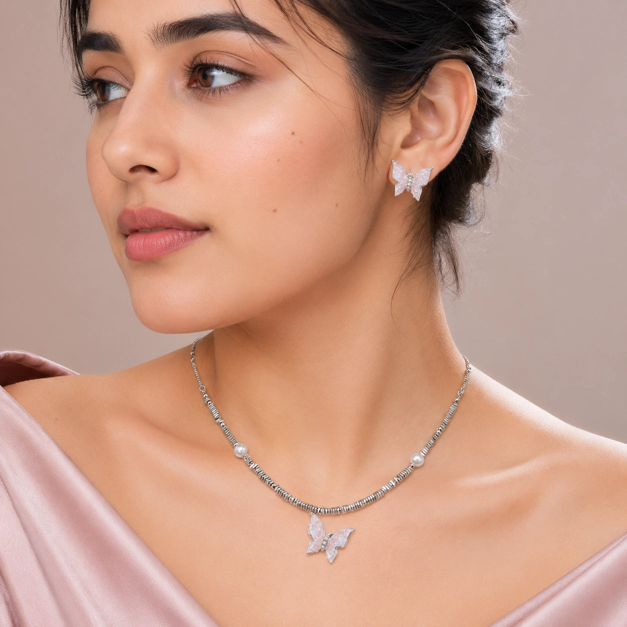 ALENCIA Azure Blossom Crystal &amp; Pearl Jewelry Set image 6