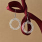 Greek Halo Silver Hoop Earrings image 0