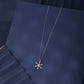 Blue Snowflake Silver Pendant Necklace image 0