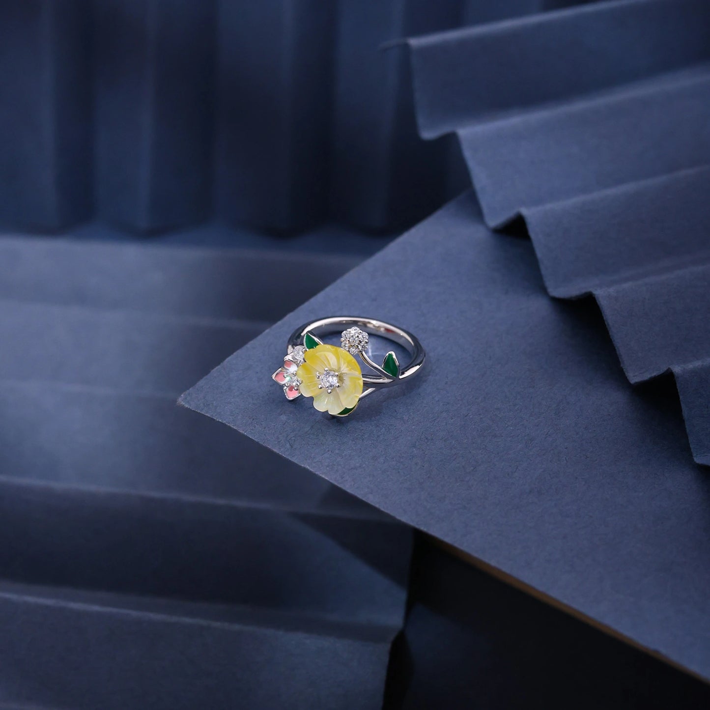 Emerald Harmony Open Ring image 0