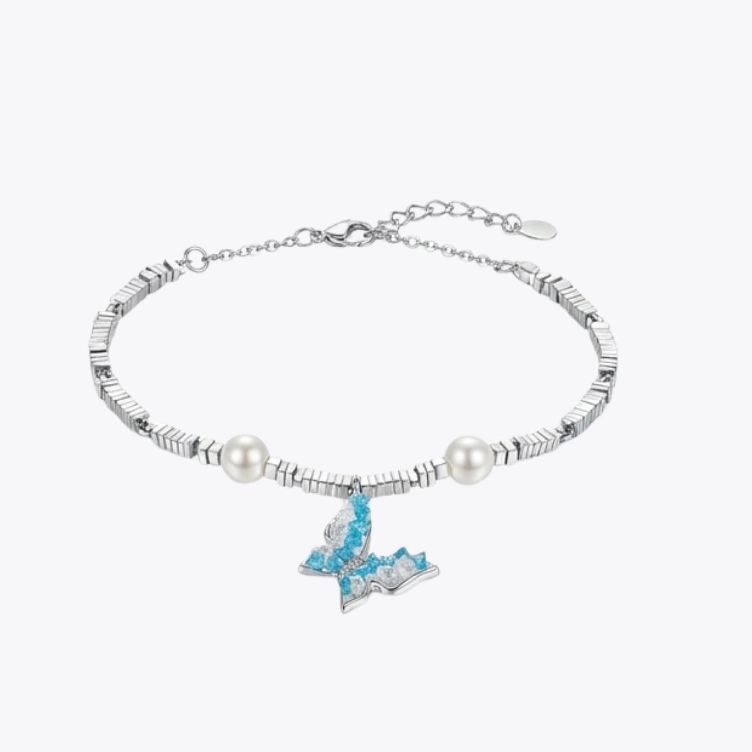Iridescent Butterfly &amp; Pearl Bracelet image 2