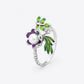 Emerald Bloom Floral Statement Ring image 2