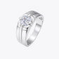 The Alencia Urban Dual-Channel Solitaire Silver Ring image 2