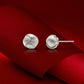 Silver Knot Stud Earrings image 0