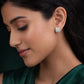Dual-Tone Square Stud Earrings image 1