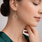 Layered Fan Silver Drop Earrings image 1