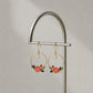 Floral Hoop Drop Earrings image 0