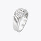 The Alencia Urban Multi-Grooved Solitaire Silver Ring image 2