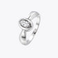 The Alencia Urban Serenade Oval Bezel Solitaire Ring image 2