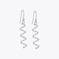 Silver Spiral Drop Earrings image 2