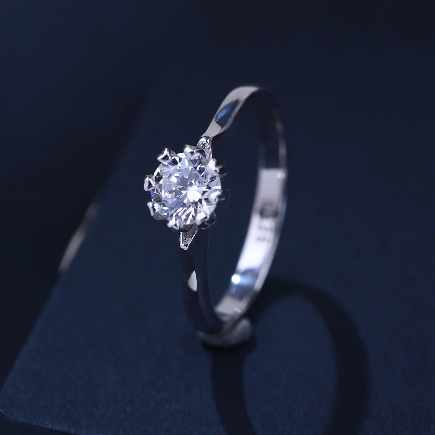 The Alencia Urban Serenade Crown Solitaire Ring image 0