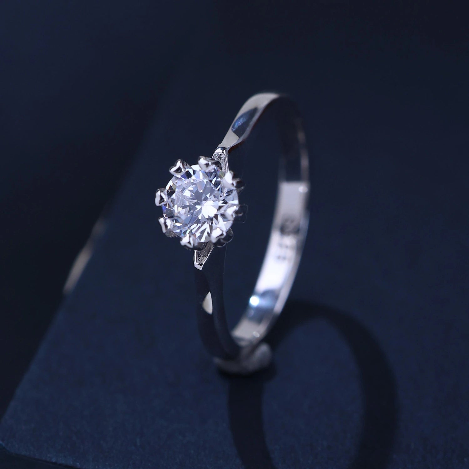 The Alencia Urban Serenade Crown Solitaire Ring image 0