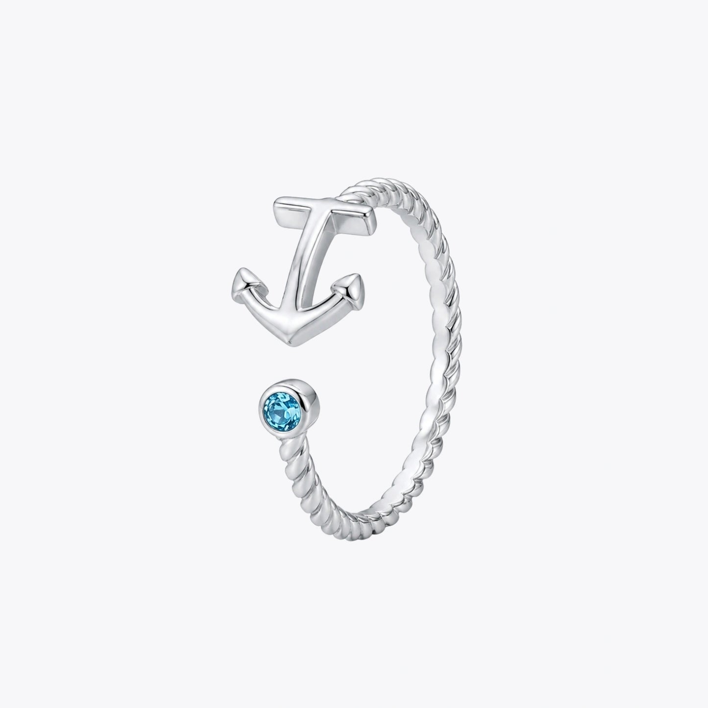 Cupid Arrow Blue Stone Ring image 2